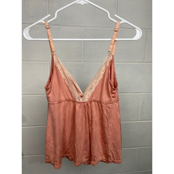 NWOT Eberjey Flora Lace Trim Cami Top Adjustable Straps Soft TENCEL‎ Blend Small - Picture 2 of 6